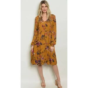 Boutique Gilli AIDA FLORAL MIDI DRESS, L